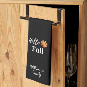 Hallo Elegante aangepaste herfst Herfst gepersonal Theedoek