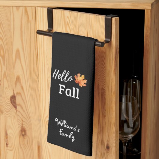 Hallo Elegante aangepaste herfst Herfst gepersonal Theedoek (Derde Gevouwen)