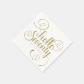 Hallo Elegante Faux Gold Glitter Servet (Hoek)