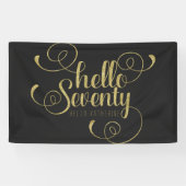 Hallo Elegante Faux Gold Glitter Spandoek (Horizontaal)