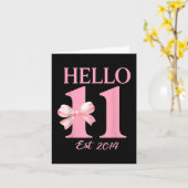 Hallo Eleven Est 2014 11e Verjaardag Meisje Coquet Kaart (Gele Bloem)