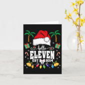 Hallo Eleven Est 2014 Coquette Bow Kerstmis 11e Kaart (Gele Bloem)