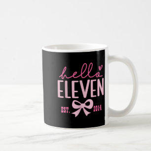 Hallo Eleven Est 2014 Roze Coquette Bow 11e Geboor Koffiemok
