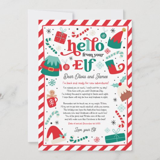 Hallo ELF-aankomstbrief Kaart (Voorkant)