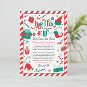Hallo ELF-aankomstbrief Kaart (Staand voorkant)