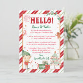 Hallo ELF-brief Welkom Terug Personaliseren en afd Kaart (Staand voorkant)