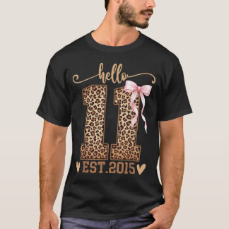 Hallo Elf Geb 2015 11e Verjaardag Coquette 11 T-shirt