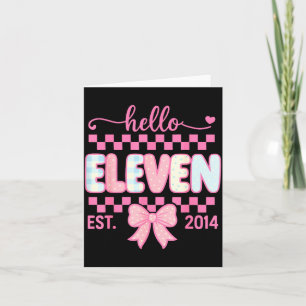 Hallo Elf Gegr 2014 Coquette Strik Gelukkige 11e V Kaart