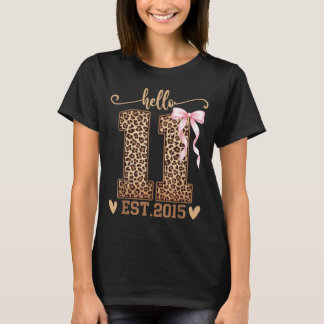 Hallo Elf Gesticht 2015 11e Verjaardag Coquette 11 T-shirt
