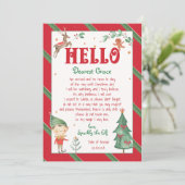 Hallo · Elf Kerst Magische Elf Printable Kaart (Staand voorkant)