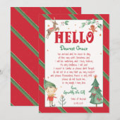 Hallo · Elf Kerst Magische Elf Printable Kaart (Voorkant / Achterkant)
