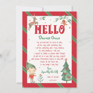 Hallo · Elf Kerst Magische Elf Printable Kaart
