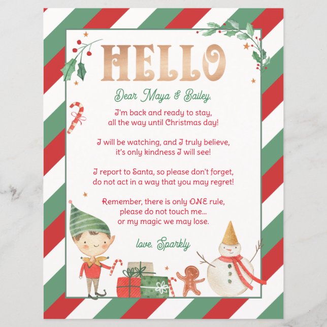 Hallo Elf Welkom Elf Noordpool Magisch (Voorkant)