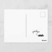 hallo en afscheid kat en muis leuke grappige kat briefkaart (Achterkant)