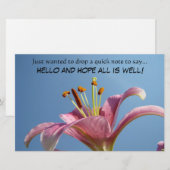 hallo en HOPE zijn allemaal goed! Snel briefpapier (Voorkant / Achterkant)