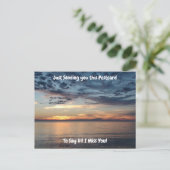 Hallo en ik mis je zonsondergang over het Cape Cod Briefkaart (Staand voorkant)