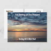 Hallo en ik mis je zonsondergang over het Cape Cod Briefkaart (Voorkant / Achterkant)