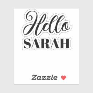 Hallo en jouw naam sticker
