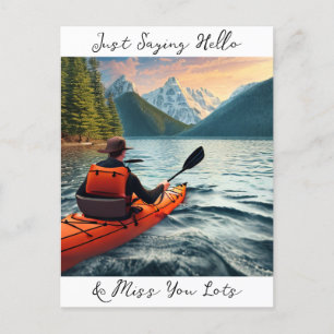 Hallo en Miss You Lots   Contact houden Briefkaart