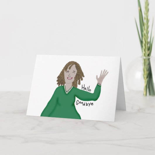 Hallo en vaarwel Kaart (Voorkant)