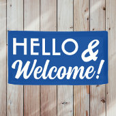 hallo en Welkom in elke kleur Spandoek