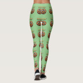 Hallo enge Halloween pompoen Leggings (Achterkant)