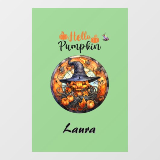 Hallo enge Halloween pompoen Raamsticker (Vel)