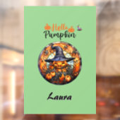 Hallo enge Halloween pompoen Raamsticker (Vel 2)