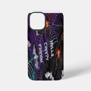 Hallo enge vriend Paarse web Oranje spin Vleermuiz iPhone 12 Mini Hoesje