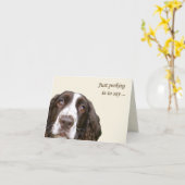 Hallo Engelse Springer Spaniel Kaart (Gele Bloem)