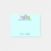hallo, enkel een Kleine Nota Post-it® Nota) Post-it® Notes (Voorkant)