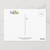 hallo—enkel het controleren in Briefkaart (Achterkant)