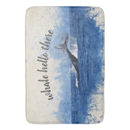 Hallo er een grappige nautische waterverf badmat (Voorkant Verticaal)