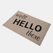 Hallo er grappige gezegde hipster humor deurmat (Schuin)