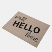 Hallo er grappige gezegde hipster humor deurmat (Schuin)