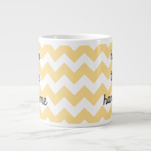 "Hallo Er Handsome" Chevron Jumbo Mok (Voorkant)