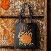 Hallo Esthetische Herfst Stijlvolle Typografie Zwa Tote Bag