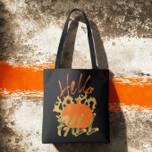 Hallo Esthetische Herfst Stijlvolle Typografie Zwa Tote Bag