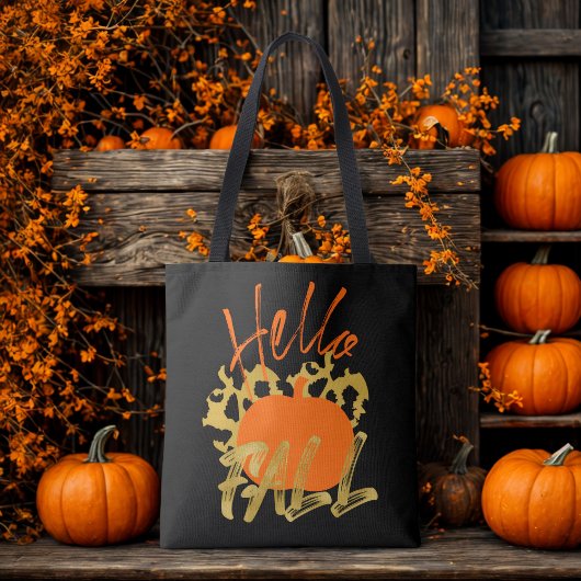 Hallo Esthetische Herfst Stijlvolle Typografie Zwa Tote Bag