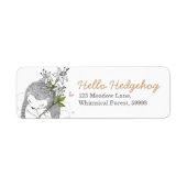 Hallo * Etiket retouradres Hedgehog (Voorkant)