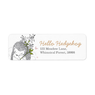 Hallo * Etiket retouradres Hedgehog