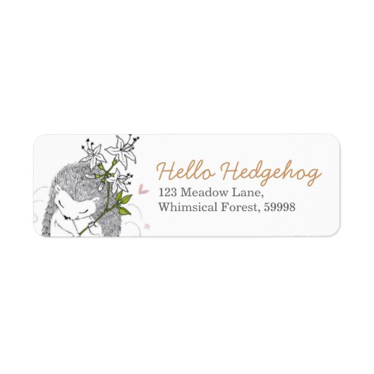 Hallo * Etiket retouradres Hedgehog (Voorkant)