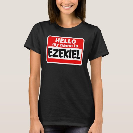 Hallo Ezekiel hallo mijn naam is Tshirt naam op ma (Voorkant)