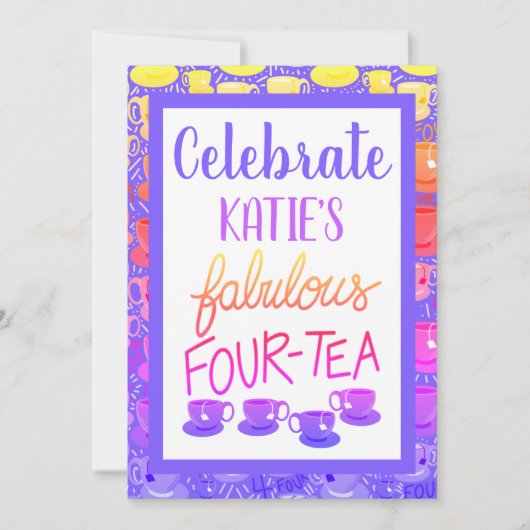 Hallo Fabulous 40 Veertig Vier-thee Verjaardagsfee Kaart (Voorkant)