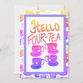 Hallo Fabulous 40 Veertig Vier-thee Verjaardagsfee Kaart