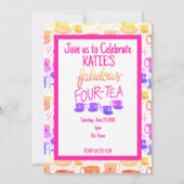 Hallo Fabulous 40 Veertig Vier-thee Verjaardagsfee Kaart (Achterkant)