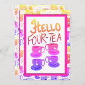 Hallo Fabulous 40 Veertig Vier-thee Verjaardagsfee Kaart (Voorkant / Achterkant)