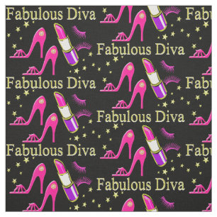 HALLO FABULOUS DIVA ROZE HOGE HAKKEN STOF