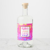 Hallo Fabulous Four-tea Verjaardag Wijn Label Likeurfles Etiket (Voorkant)