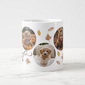 Hallo Fall Leaves 5 Fotocollage Grote Koffiekop (Voorkant)